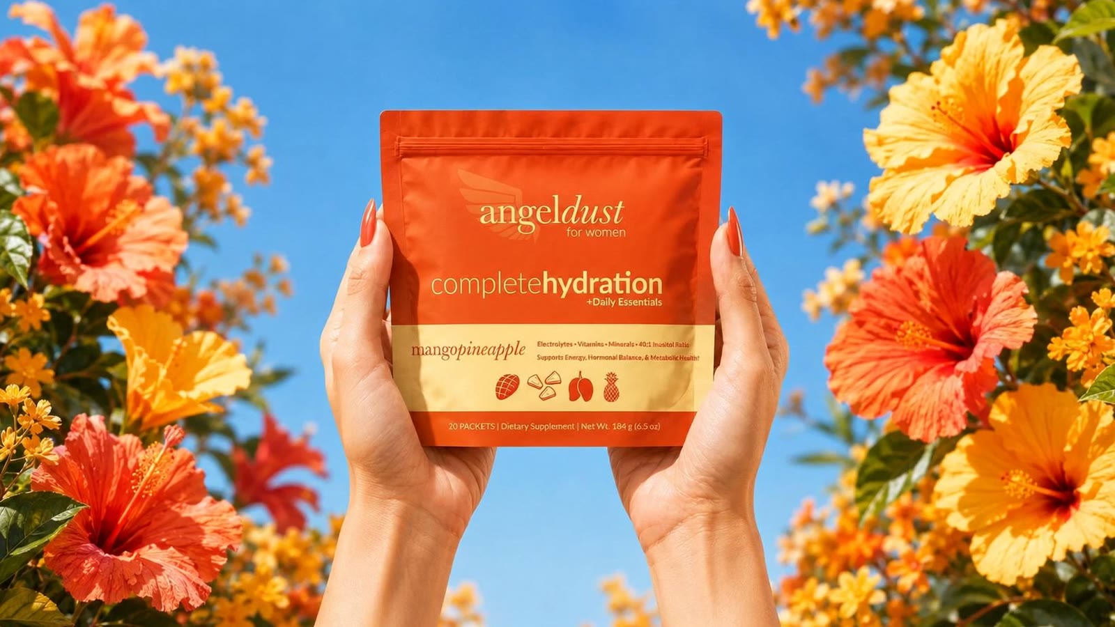 Angel Dust Complete Hydration, mango pineapple, Stick Packs